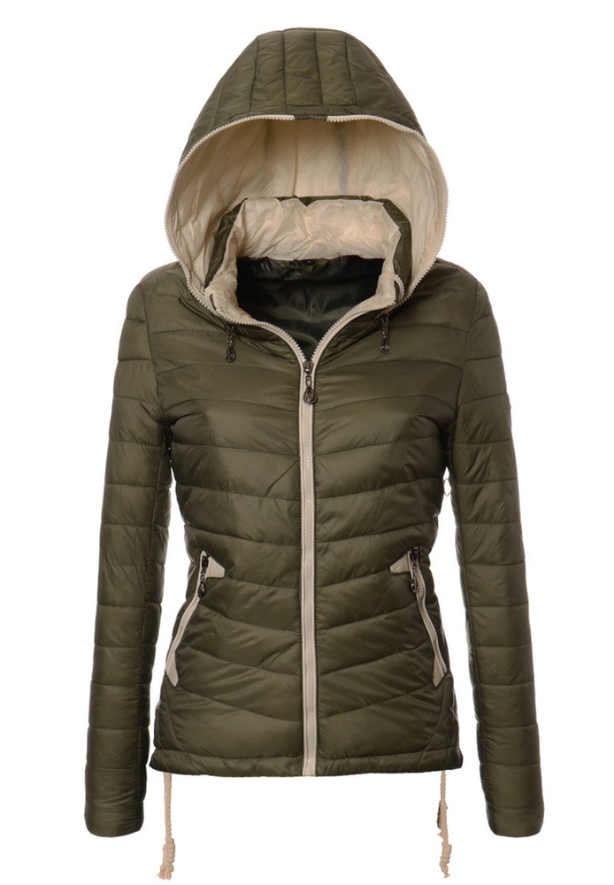 Damska Jesienna Kurtka Ortalionowa Eva Zielona