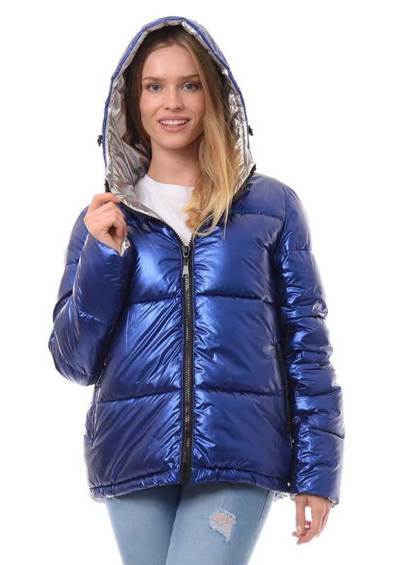 Damska Kurtka Ortalionowa Julka Granatowa