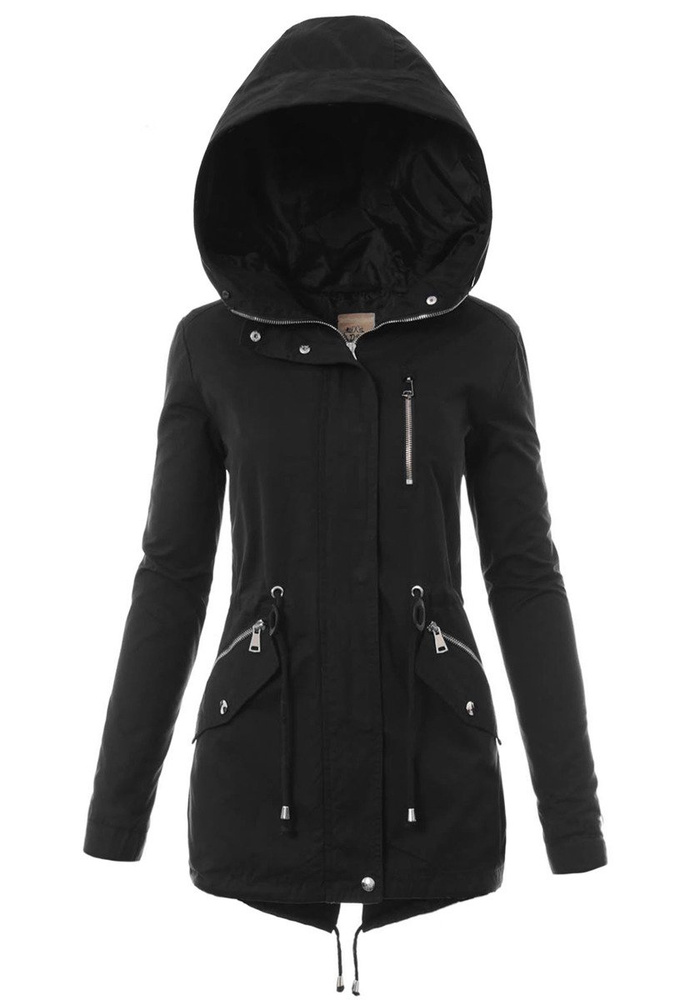 Damska Kurtka Parka Zimowa 2w1 Oktawia Czarna