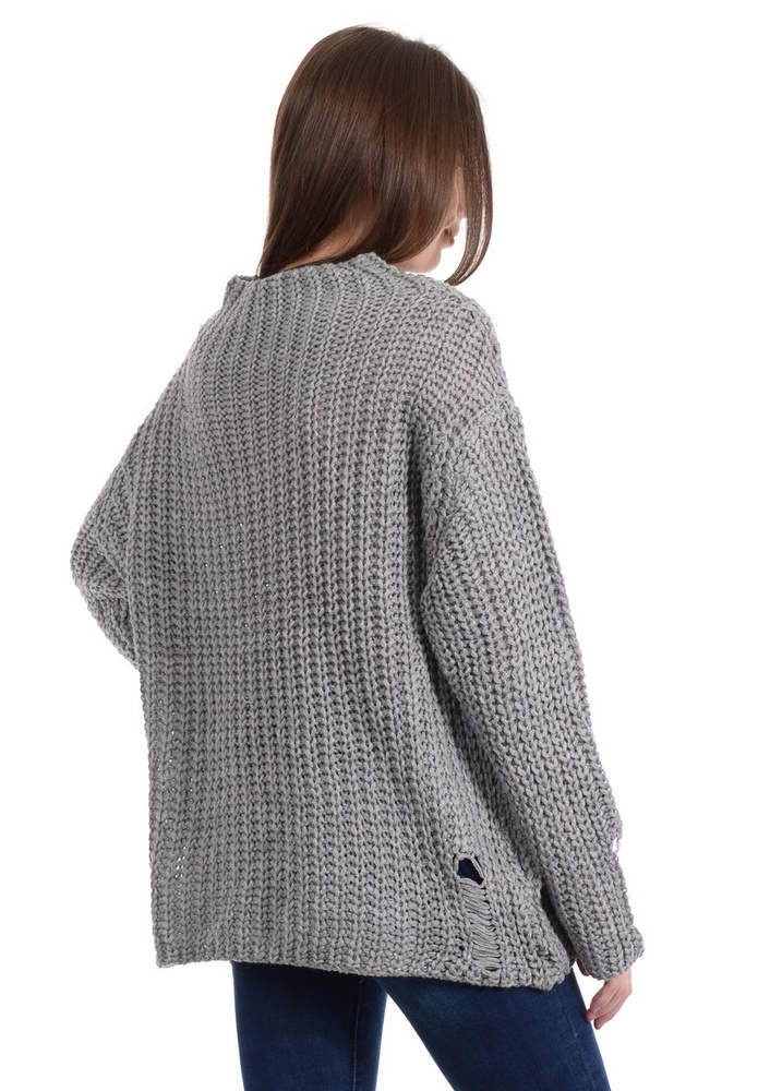 Damski Sweter Oversize Szary