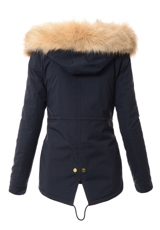 Damska Przejściowa Parka Anetta Granatowa