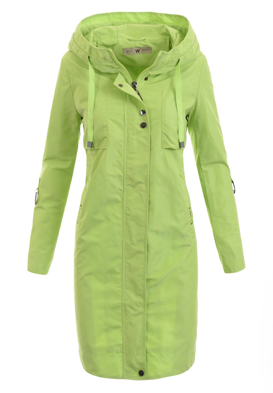 Damska Kurtka Parka Wiosenna Zyta Limonkowa