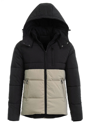 Męska Zimowa Kurtka Roman Czarno-Szara