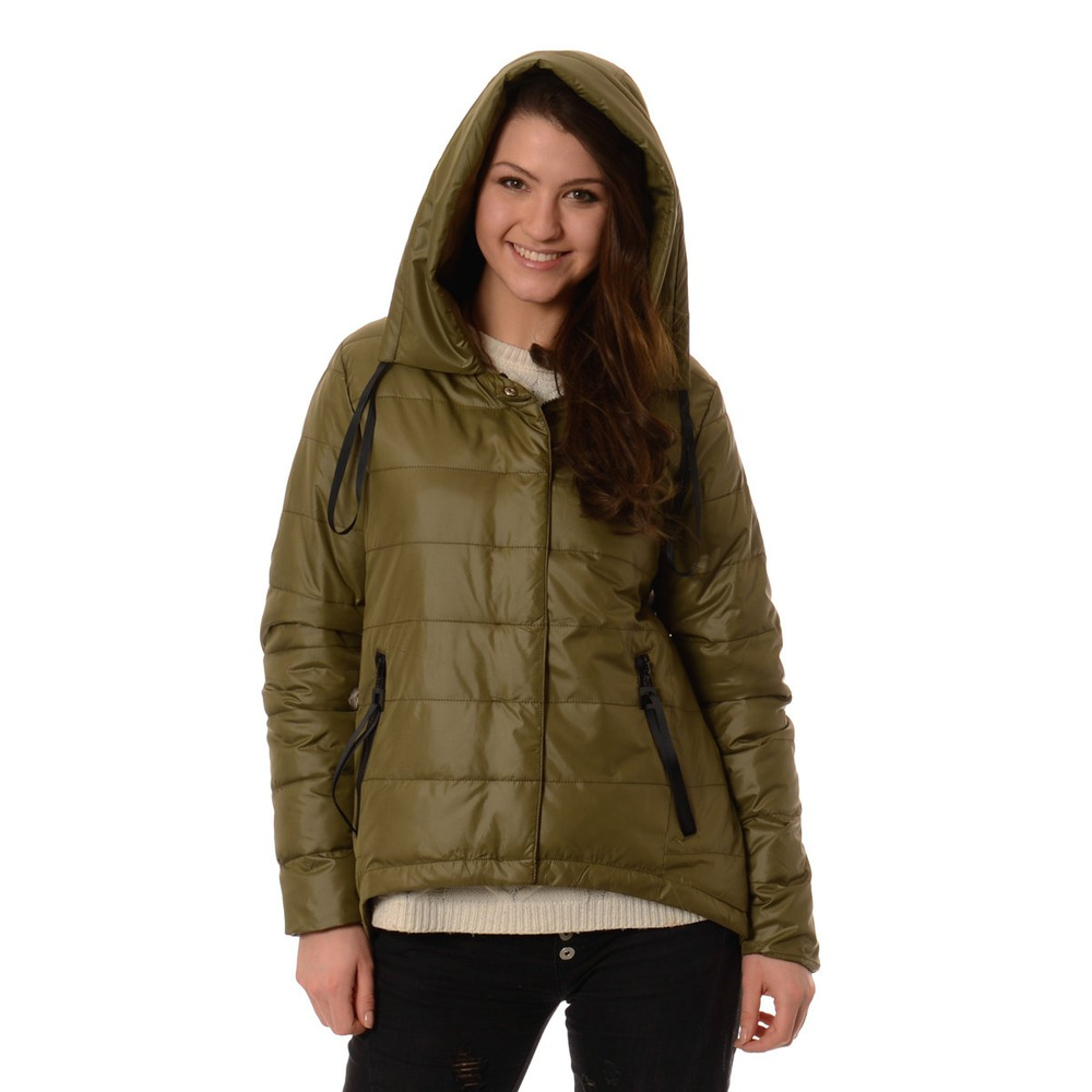 Damska Kurtka Wiosenno - Jesienna Asymetryczna Anna Khaki