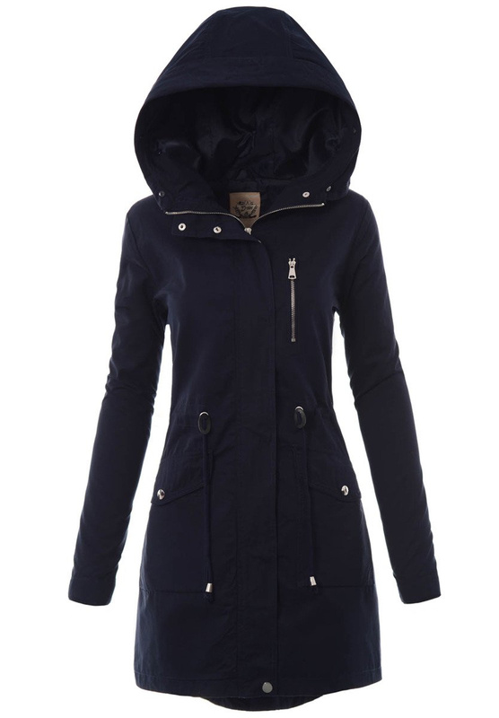 Damska Kurtka Parka Zimowa 2w1 Lidia Granatowa