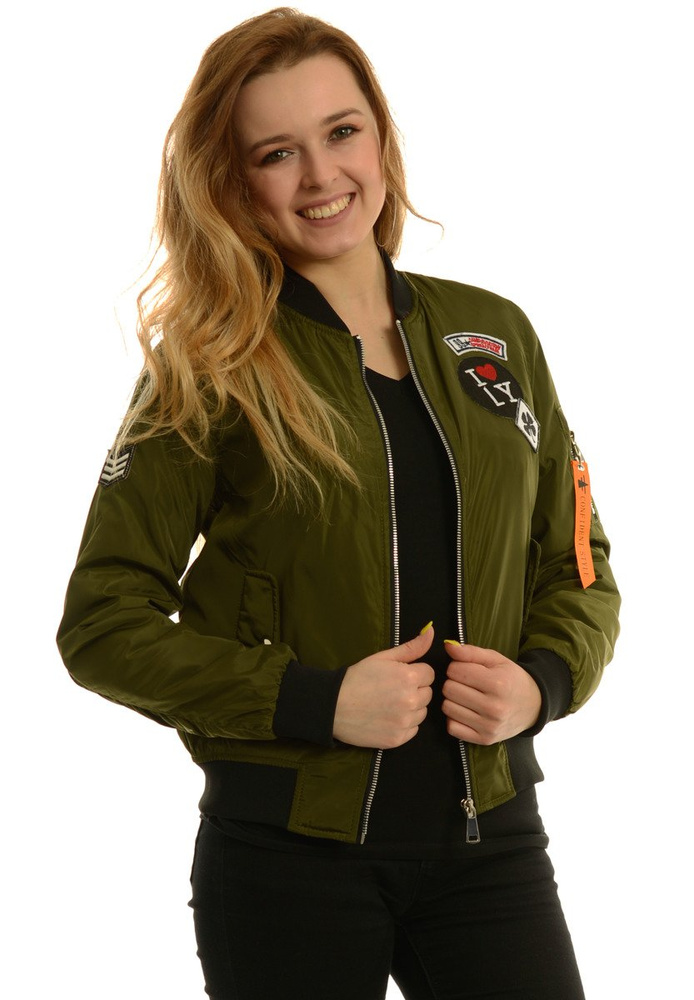 Damska Wiosenna Kurtka Bomberka Elif Zielona