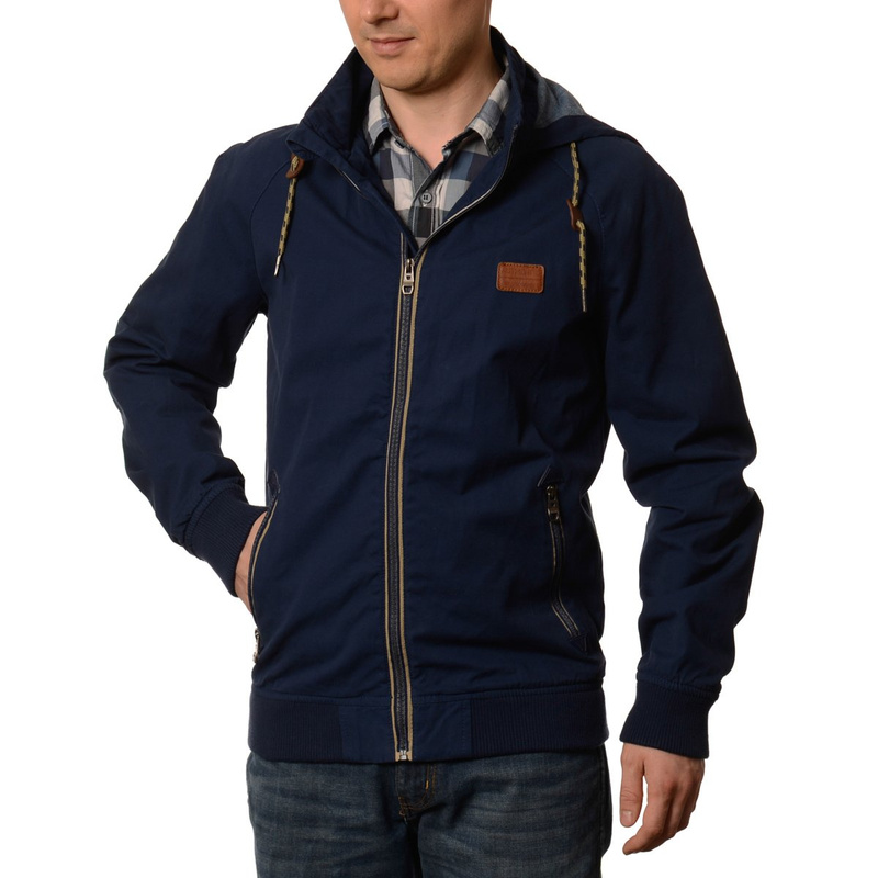 Męska Wiosenna - Jesienna Kurtka Niebieska