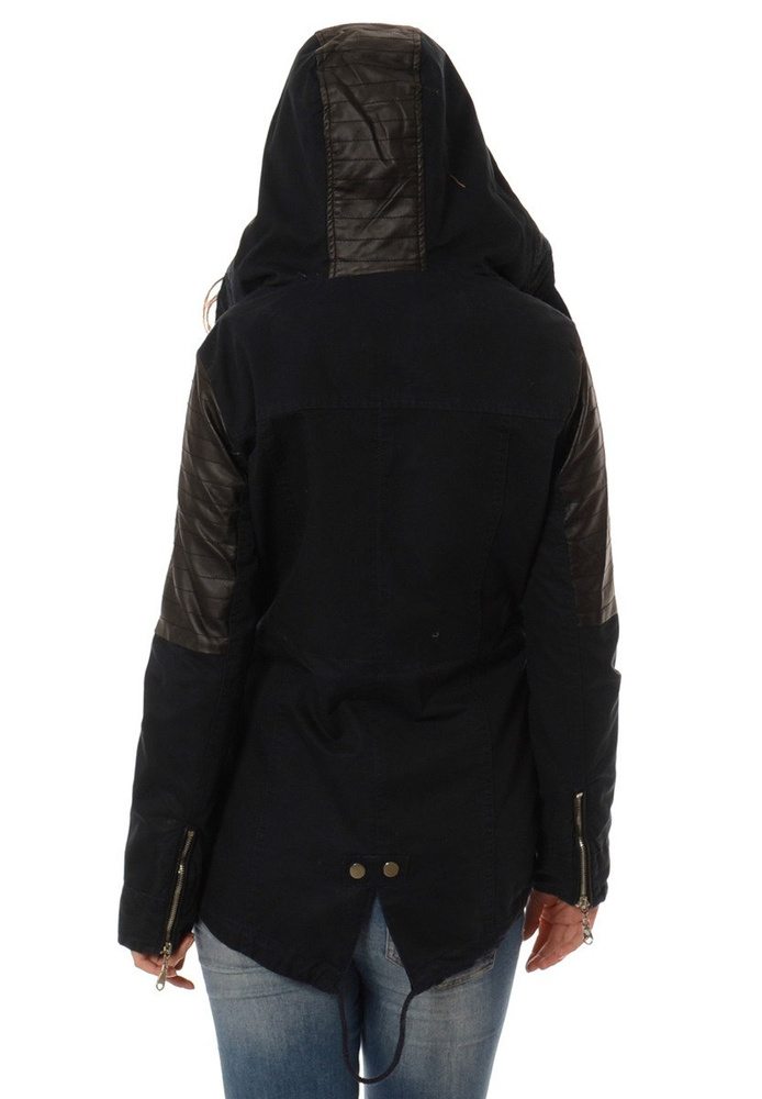 Damska Kurtka Parka Przejściowa Clarisse Granatowa