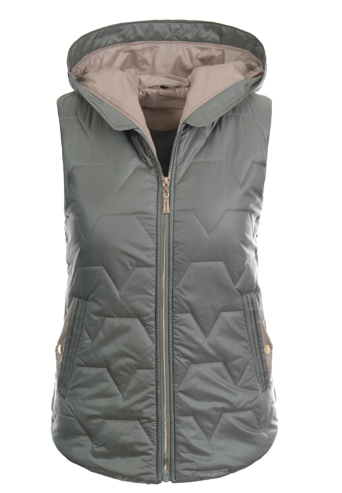 Damska Kamizelka Bezrękawnik Izyda Zielony