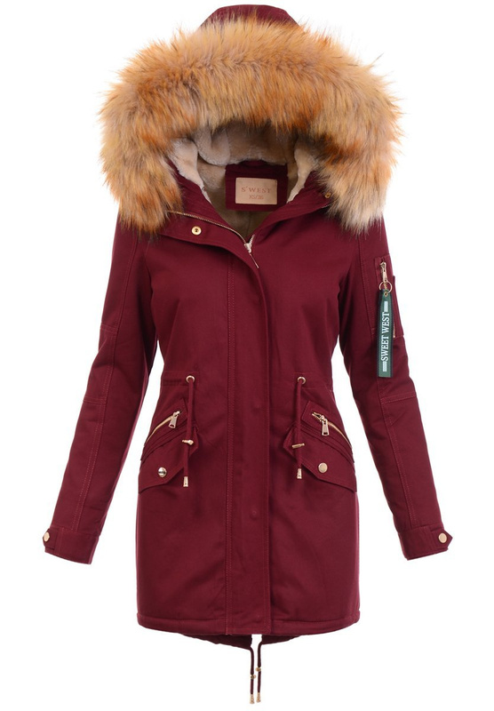Damska Kurtka Bordowa
