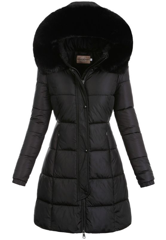 Damska Kurtka Pikowana Jagna Czarna
