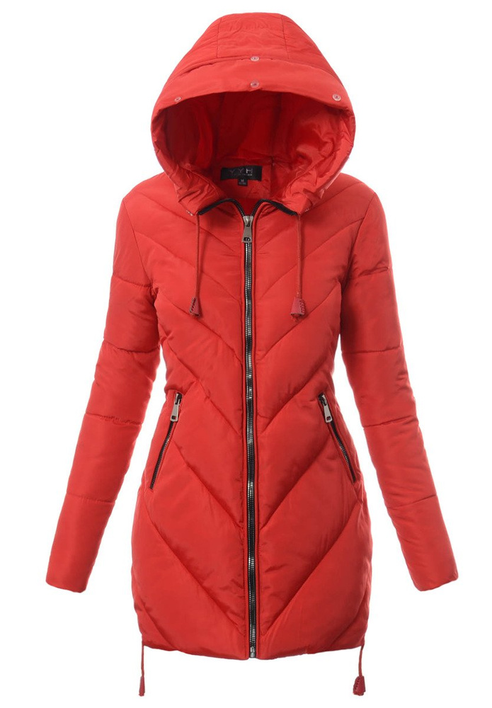 Damska Zimowa Kurtka Ortalionowa Lucyna Czerwona