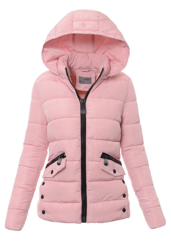 Damska Zimowa Kurtka Ortalionowa Sonia Różowa