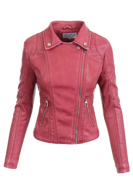 Damska Kurtka Ramoneska Eliza Czerwona