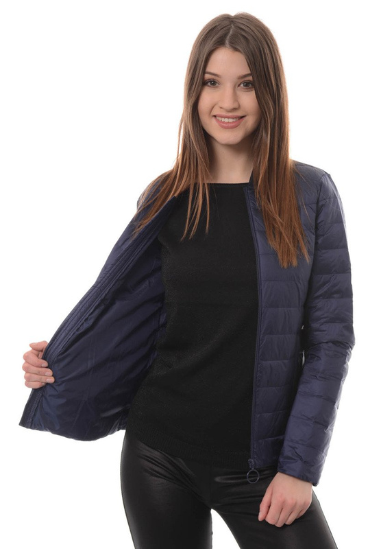 Damska Puchowa Wiosenna Kurtka Kornelia Granatowa