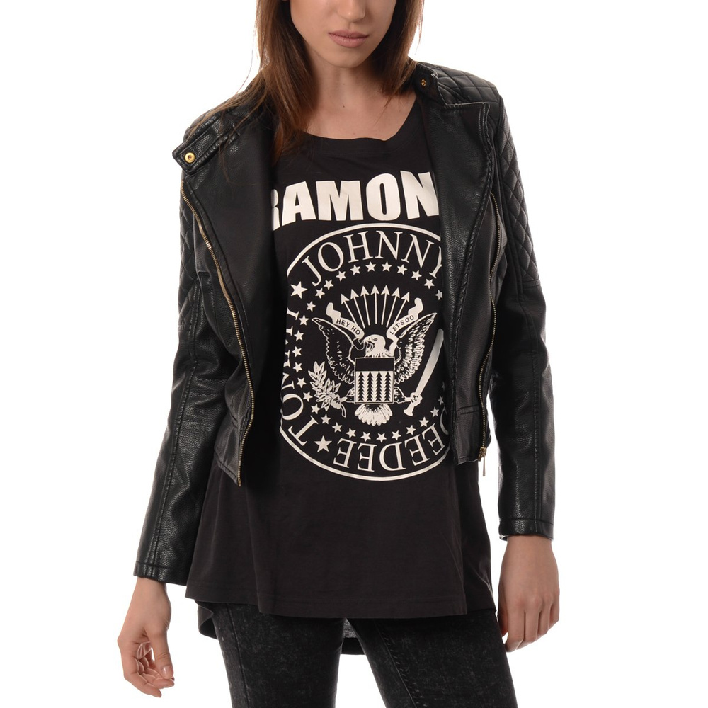 Damska Skórzana Kurtka Ramoneska Beti Czarna