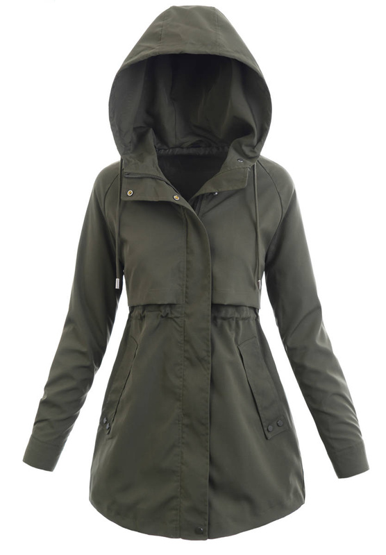 Damska Wiosenna Kurtka Carla Khaki