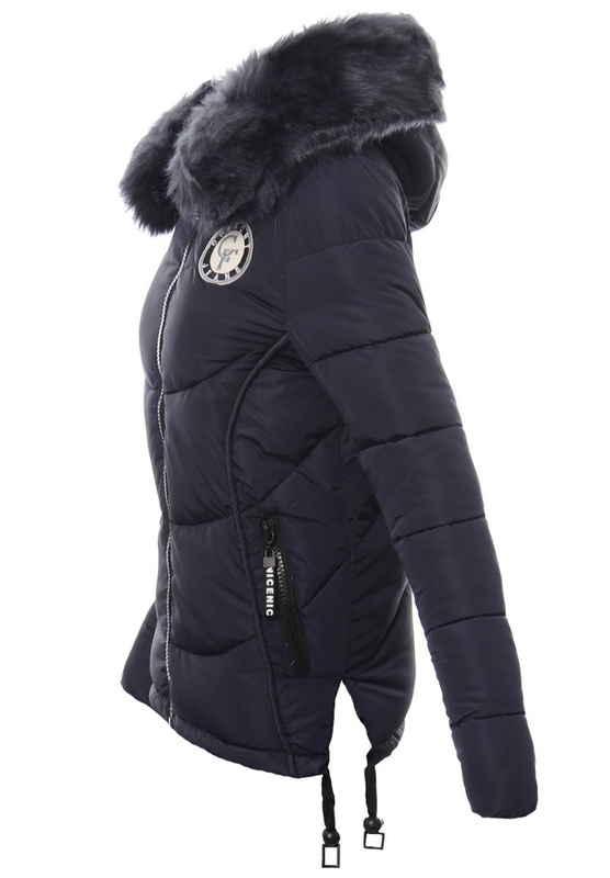 Damska Zimowa Kurtka Ortalionowa Granatowa