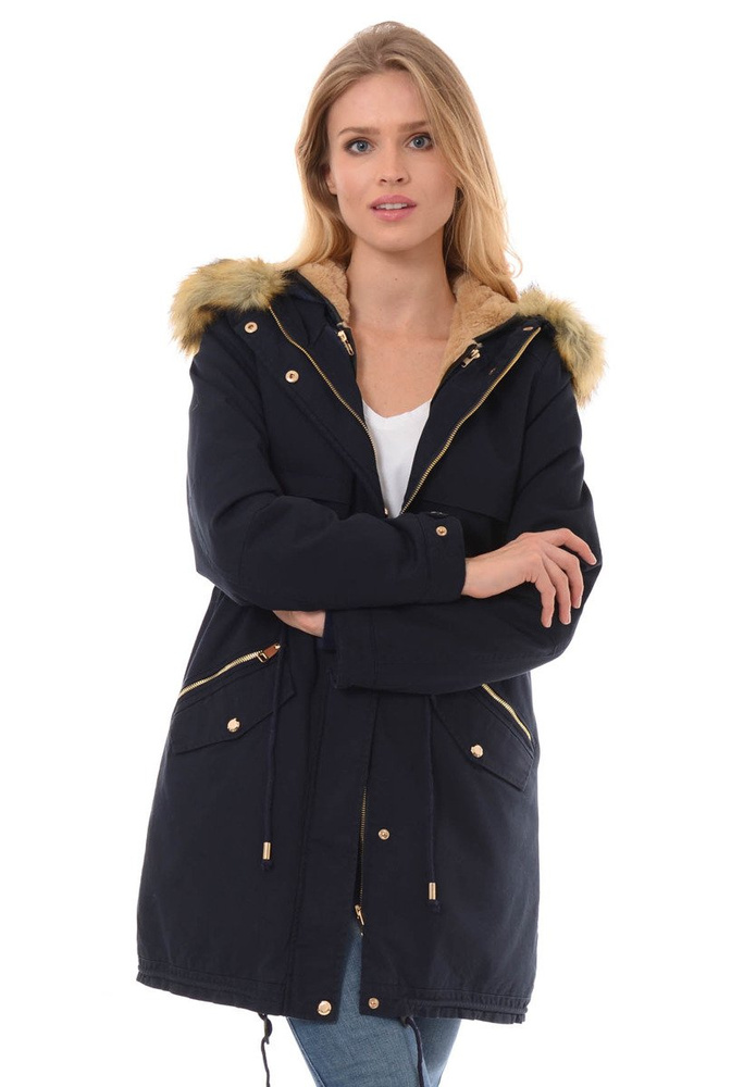 Damska Kurtka Parka Zimowa 2w1 Karola Granat