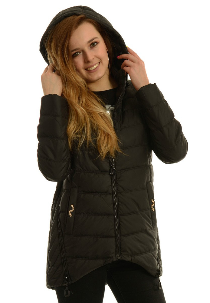 Damska Jesienna Wiosenna Kurtka / Bezrękawnik 2w1 Czarna