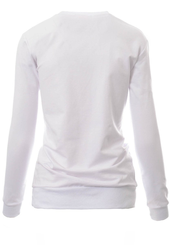 Damska Bluza Bawełniana Nadruk Korona Biała