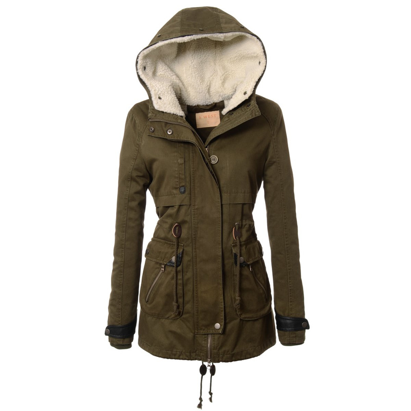 Damska Parka Kurtka Wiosenno Zimowa 2w1 Benita Zielona