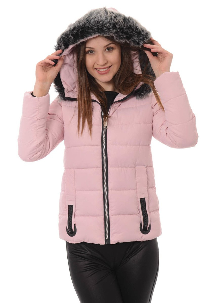Damska Zimowa Kurtka Ortalionowa Różowa