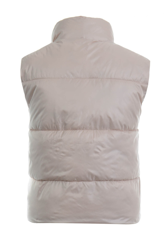 Damska Kamizelka Bezrękawnik Dwustronny Daria Perłowo Beżowy