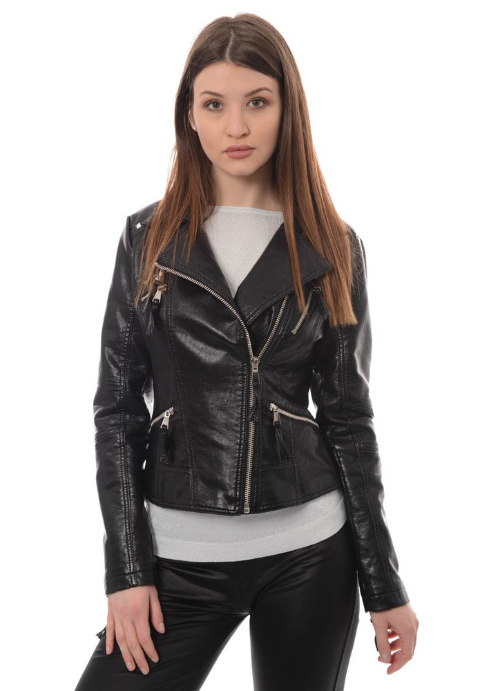 Rewelacyjna Damska Kurtka Ramoneska Czarna