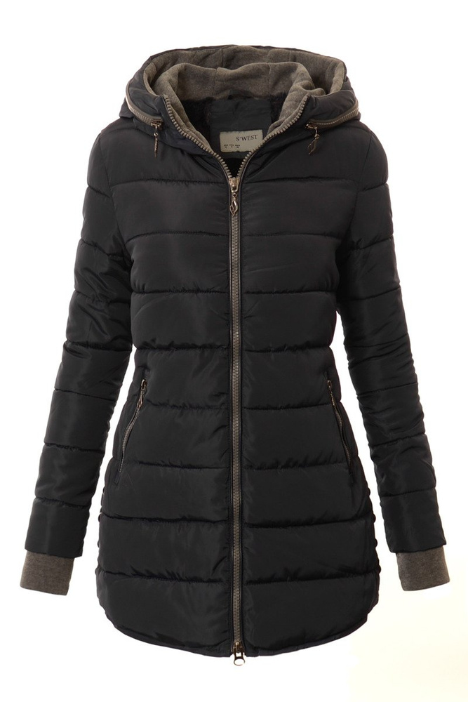 Damska Zimowa Ortalionowa Kurtka Carina Granatowa