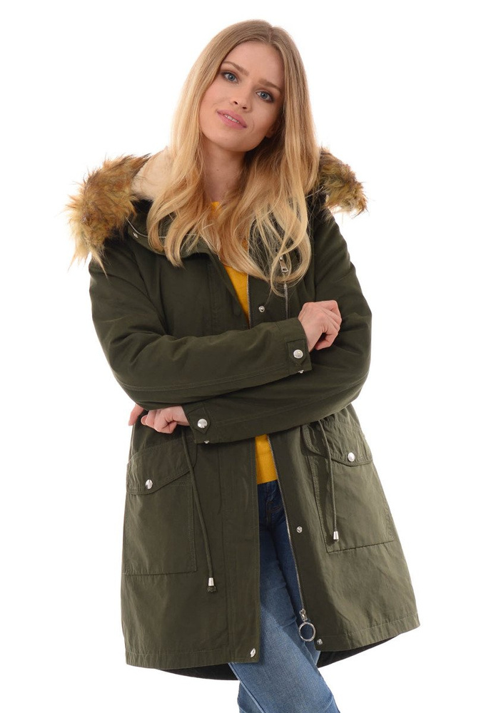 Damska Kurtka Parka Zimowa 2w1 Lidia Zielona