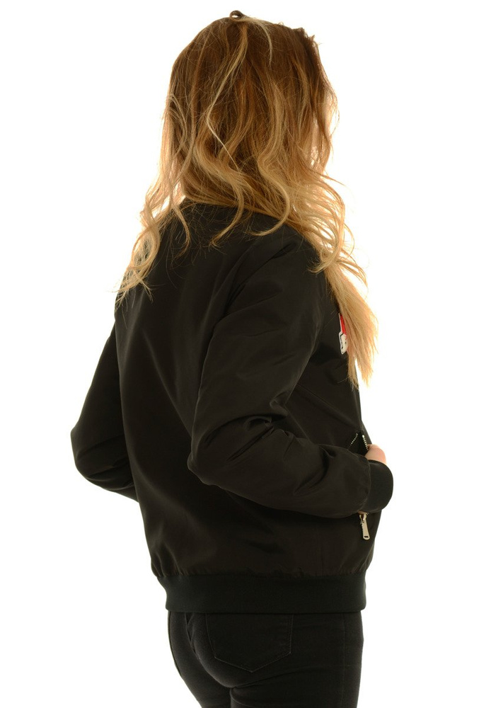 Damska Jesienna Kurtka Bomberka Kenza Czarna