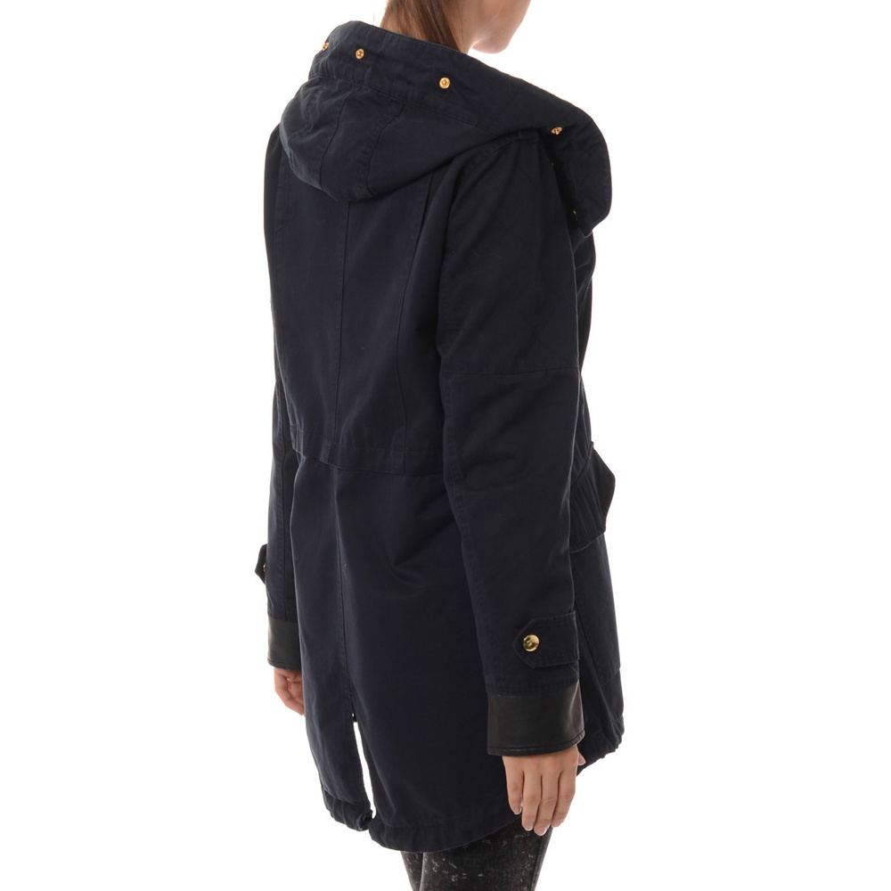 Damska Parka Kurtka Zimowa 2w1 Granat