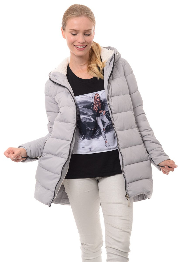 Kurtka Zimowa Bianka Szara