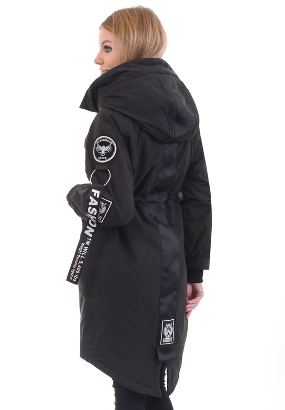 Kurtka Wiosenna Oversize Dejzi Czarna