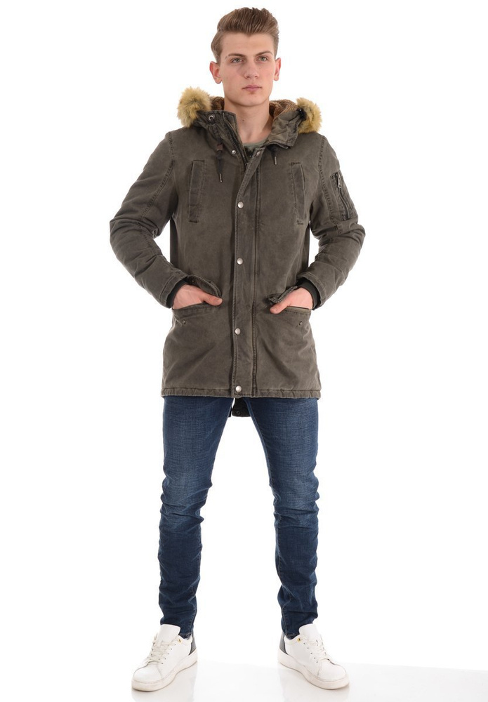 Męska Kurtka Parka Paweł Khaki
