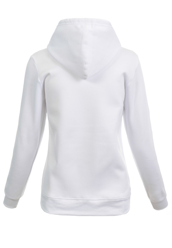 Damska Bluza Z Kapturem Kangurka Biała