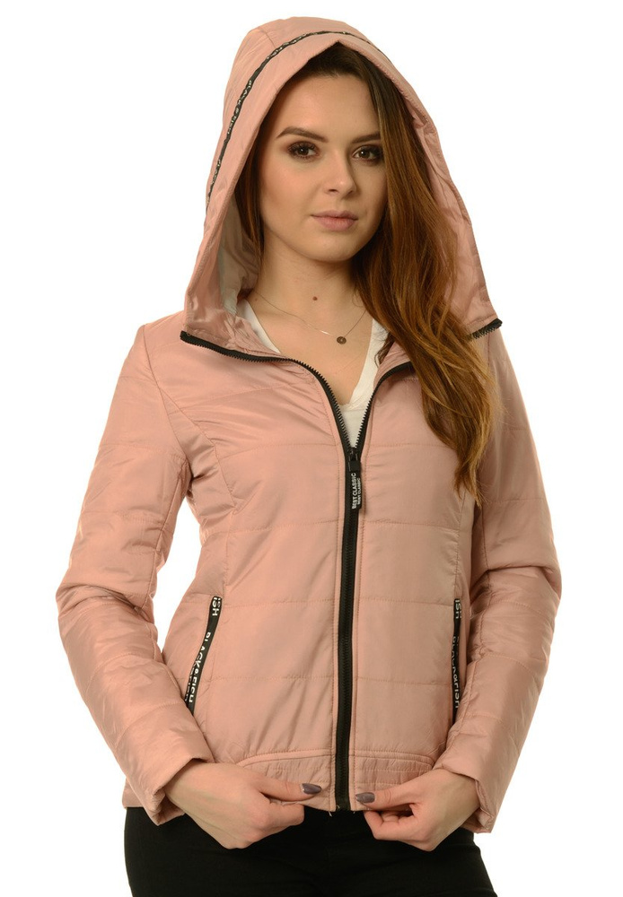 Damska Jesienna Wiosenna Kurtka Blady Róż