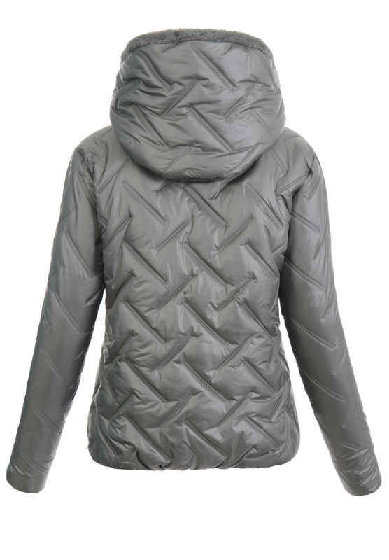 Damska Kurtka Zimowa Regina Zielona z Zielonym Futerkiem