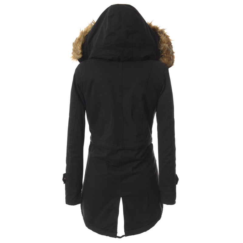 Damska Kurtka Parka Zimowa Czarna