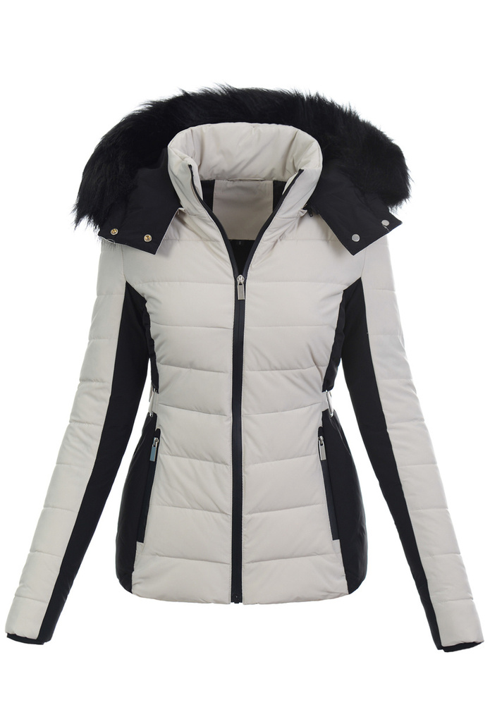 Damska Kurtka Zimowa Rose Ecru