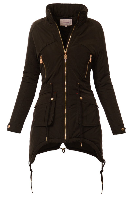 Damska Kurtka Parka Zimowa  Czarna