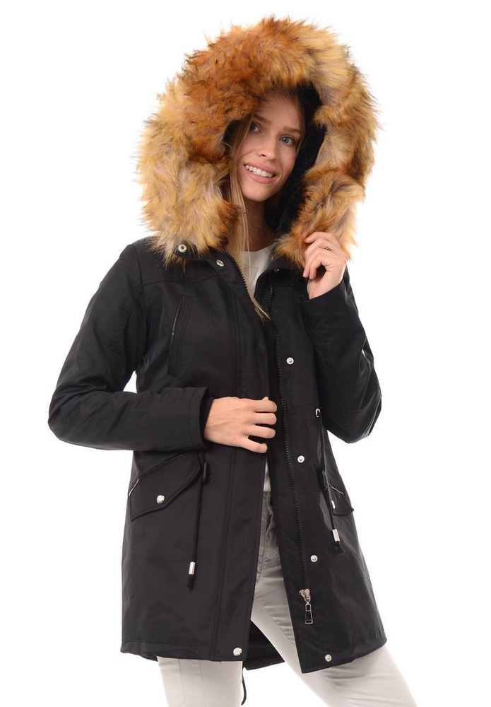 Damska Kurtka Parka 2w1 Amelia Czarna