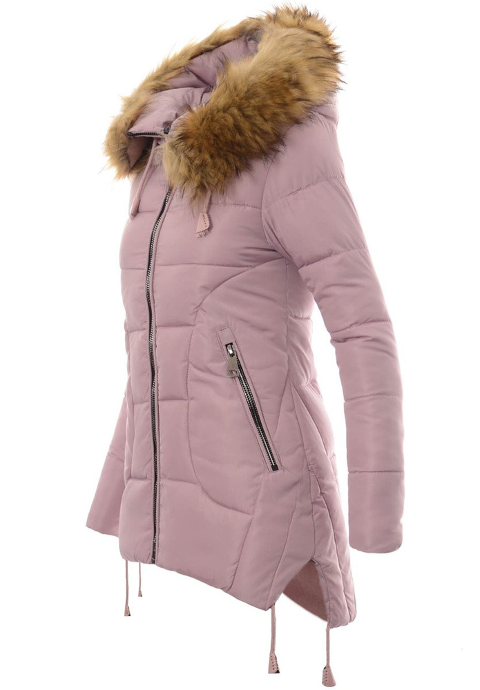 Damska Zimowa Ortalionowa Kurtka Pamela Różowa