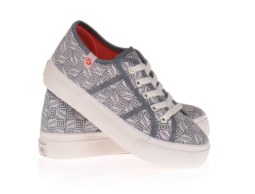 Trampki Tenisówki Creepersy Kylie Szare