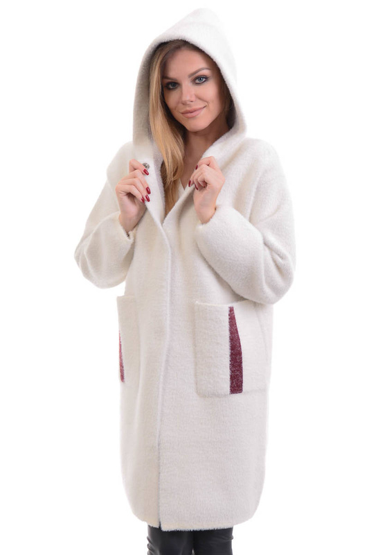 Damski Kardigan Narzutka Mleczna