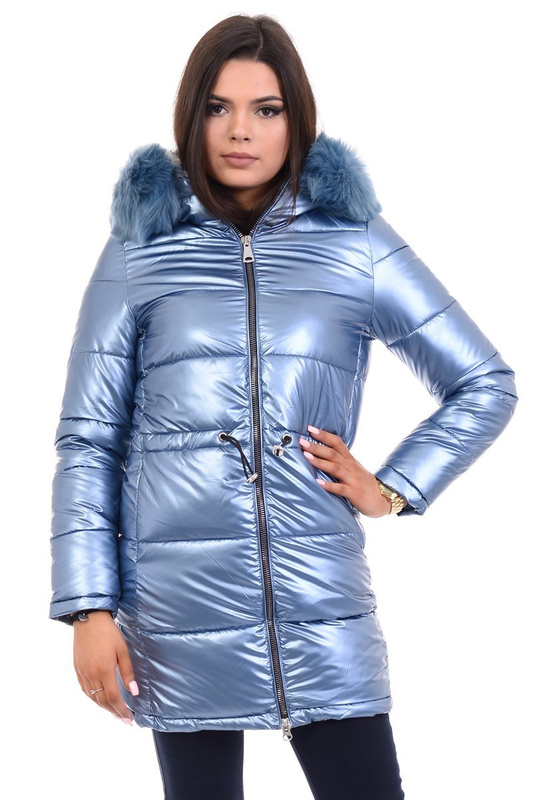 Damska Kurtka Ortalionowa Adelajda Niebieska