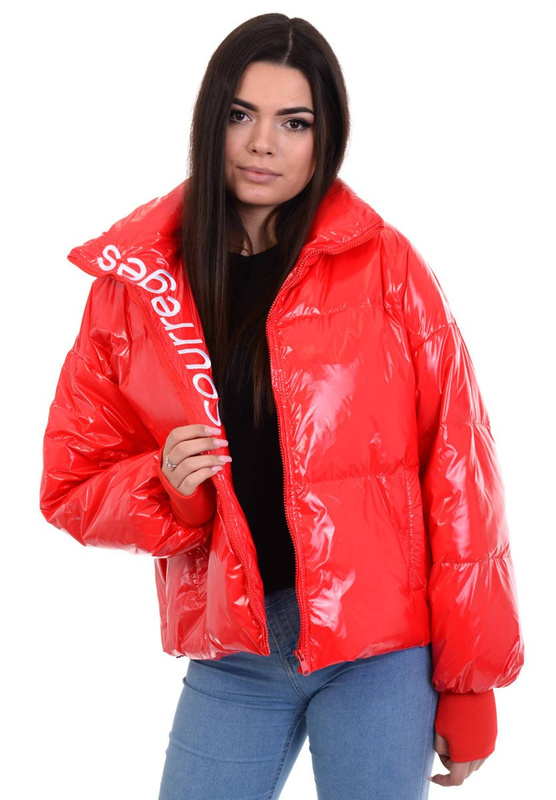 Damska Kurtka Oversize Courreges Czerwona