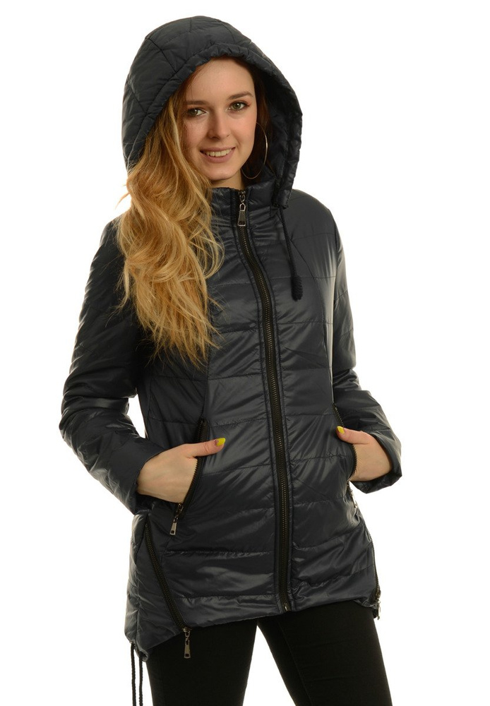 Damska Jesienna Wiosenna Kurtka Ortalionowa Asena Granatowa