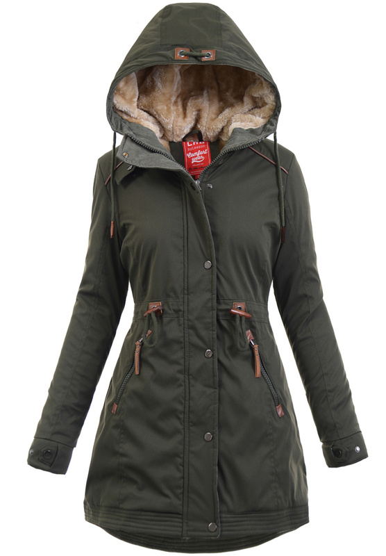 Damska Kurtka Parka Alberta Zielona